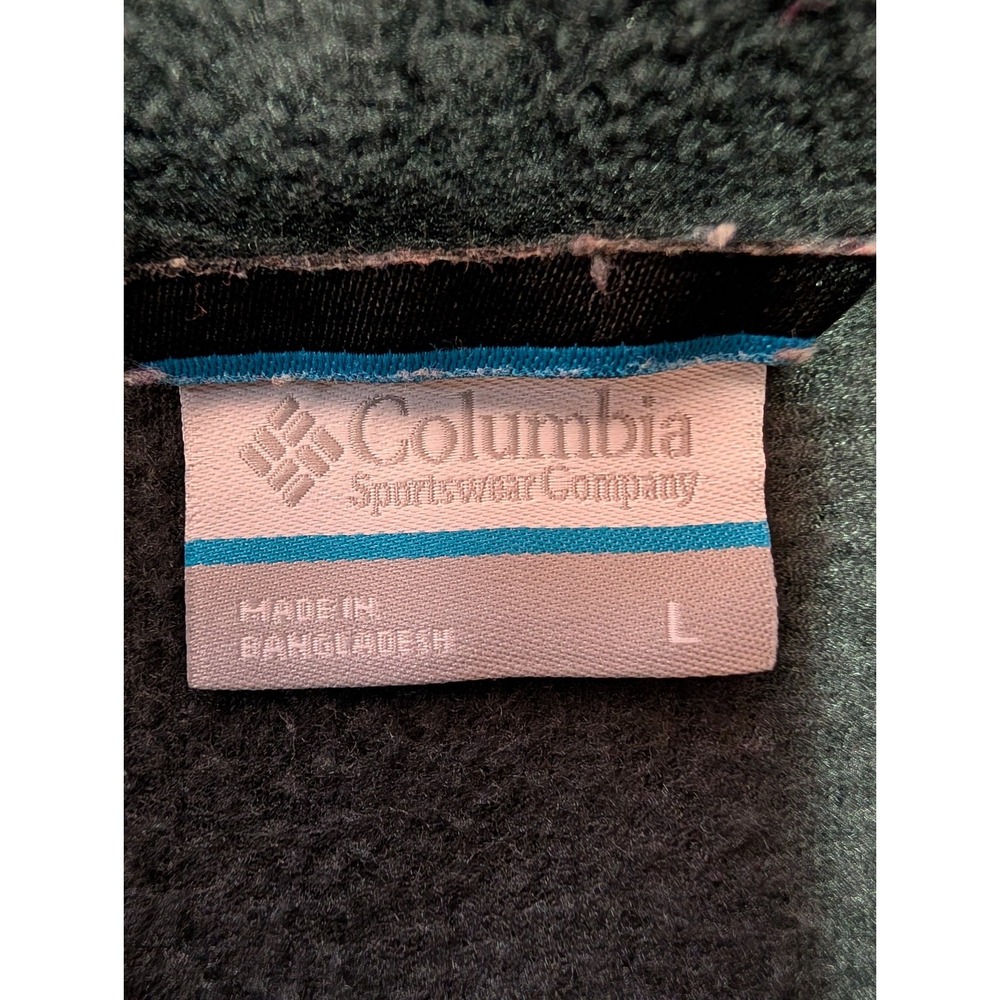 Mens Columbia Fleece Sweater Jacket Size Large Black, - Picture 8 of 9